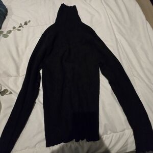 SHEIN Black Cowl Neck Sweater Slim Fit Knit